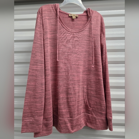 Vintage America Tops - Vintage America Rose Hooded Sweatshirt